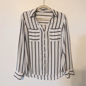 Express Slim Fit Portofino Shirt, Small